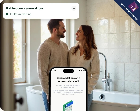 Bathroom renovation project managed with Trusted Payments